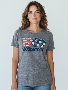 Woodstock 1969 Heather Gray Graphic Tee